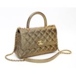 Handle Bag "Metallic Caviar Quilted Gold", Chanel.