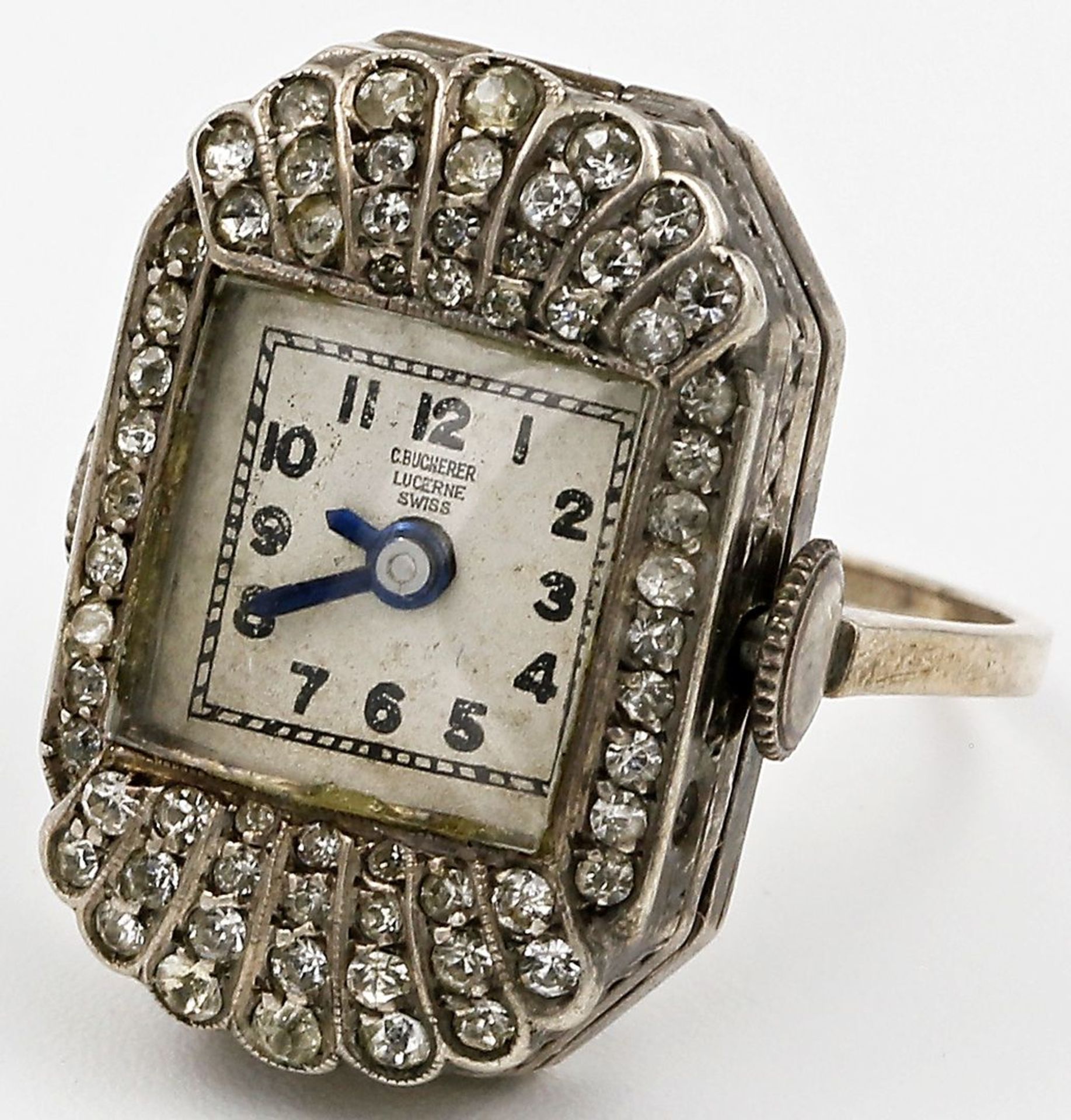 Art Deco-Ringuhr "C. Bucherer Lucerne".