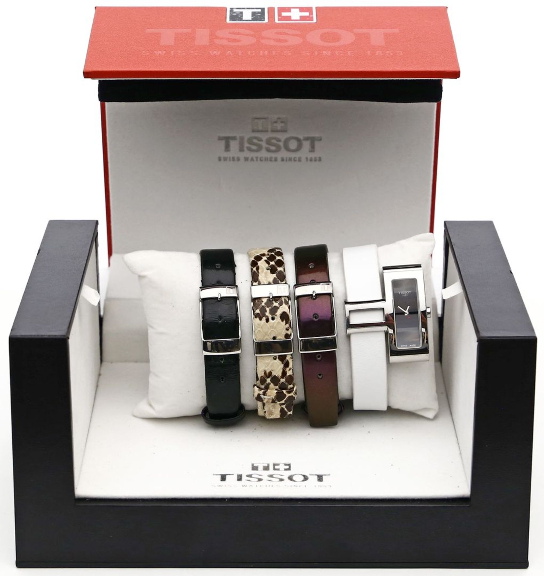 Damenarmbanduhr "TISSOT" mit 4 Wechselarmbändern.