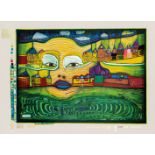 FRIEDENSREICH HUNDERTWASSER (1928 Wien – 2000 an Bord der Queen Elizabeth II vor Brisbane)