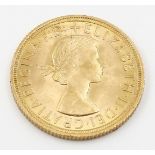 Großbritannien, Elisabeth II., Sovereign (1 Pfund) 1958.
