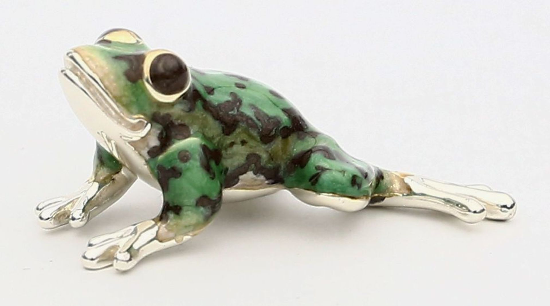 Kleine Froschskulptur.