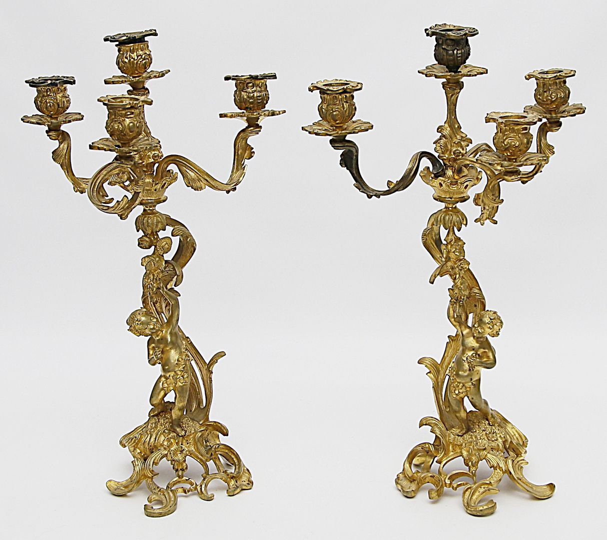 Paar Prunkgirandolen im Stil Louis XV,