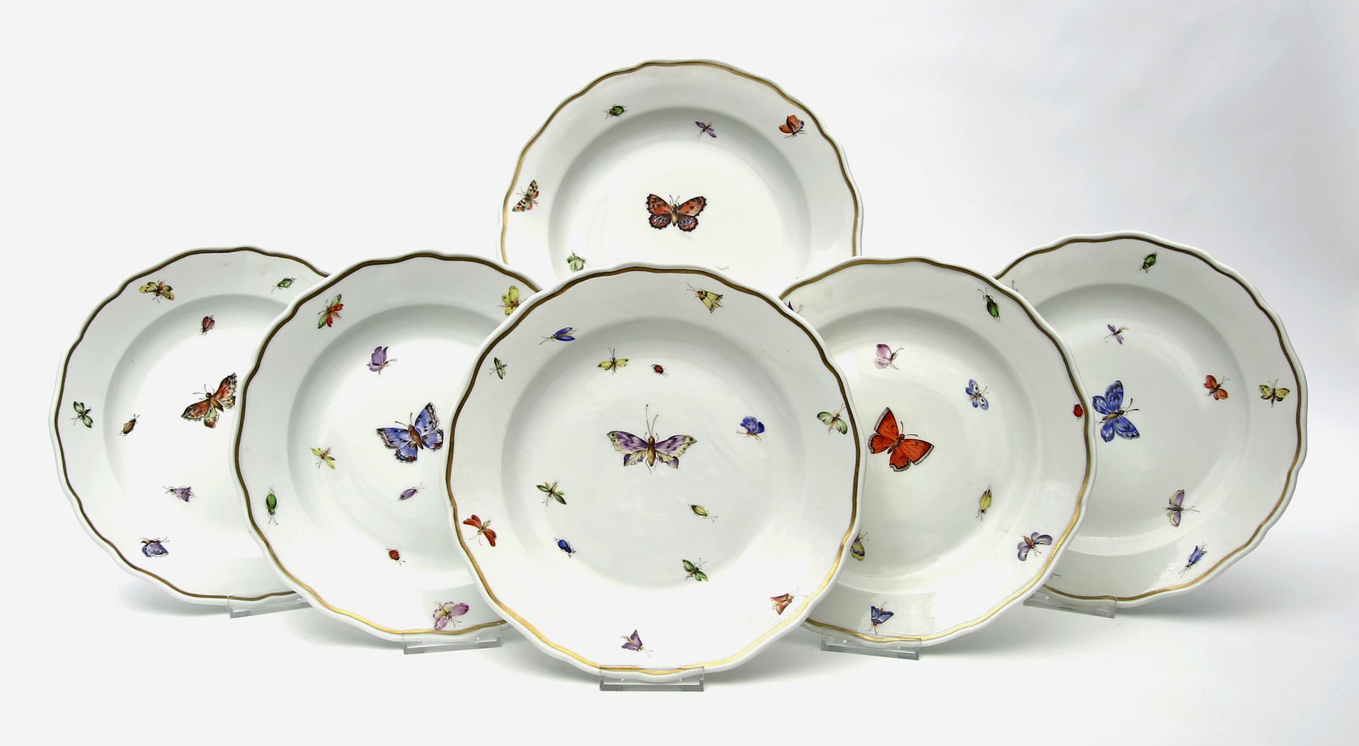 Sechs Teller, Meissen,