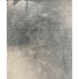 Großer, monochrom-grauer Teppich, ca. 320x 320 cm.