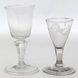 Barockglas und Glas im Barockstil.