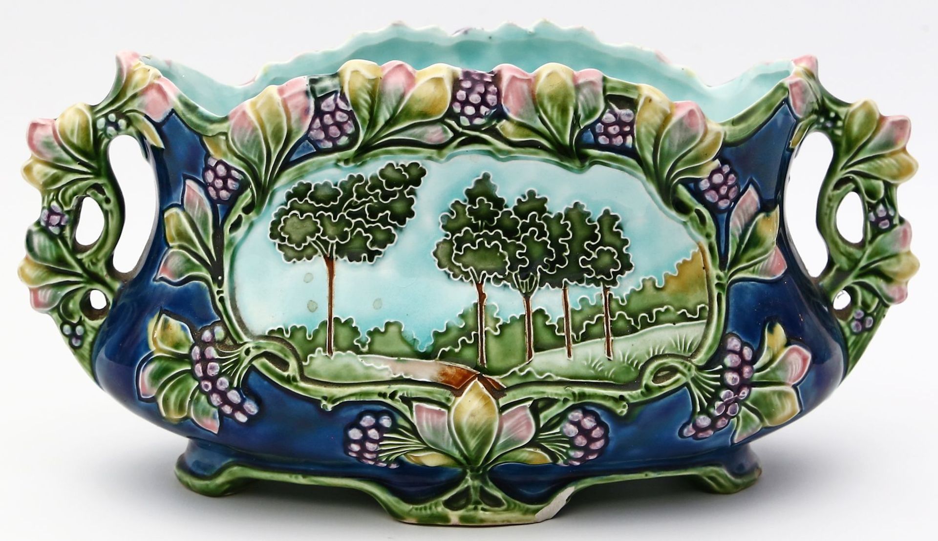 Ovale Jugendstil-Jardiniere.