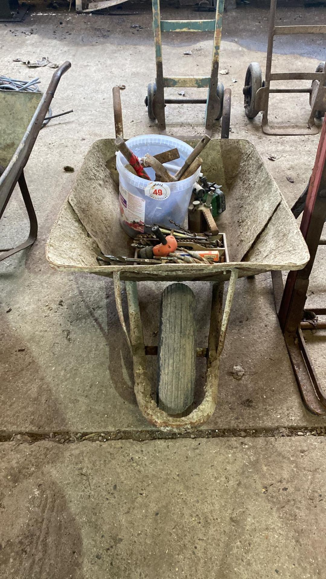 Wheelbarrow, Drill Bits,