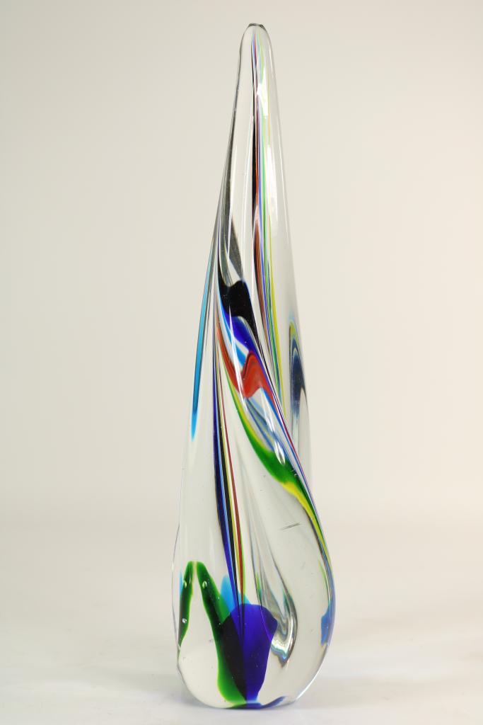 Dikwandig gekleurd glazen druppel - Image 3 of 4