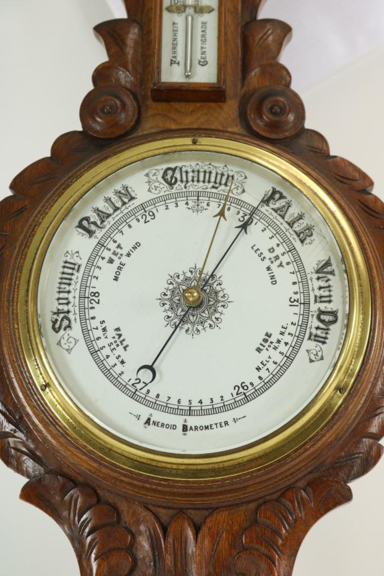 Eiken houten barometer, Engeland - Bild 6 aus 7