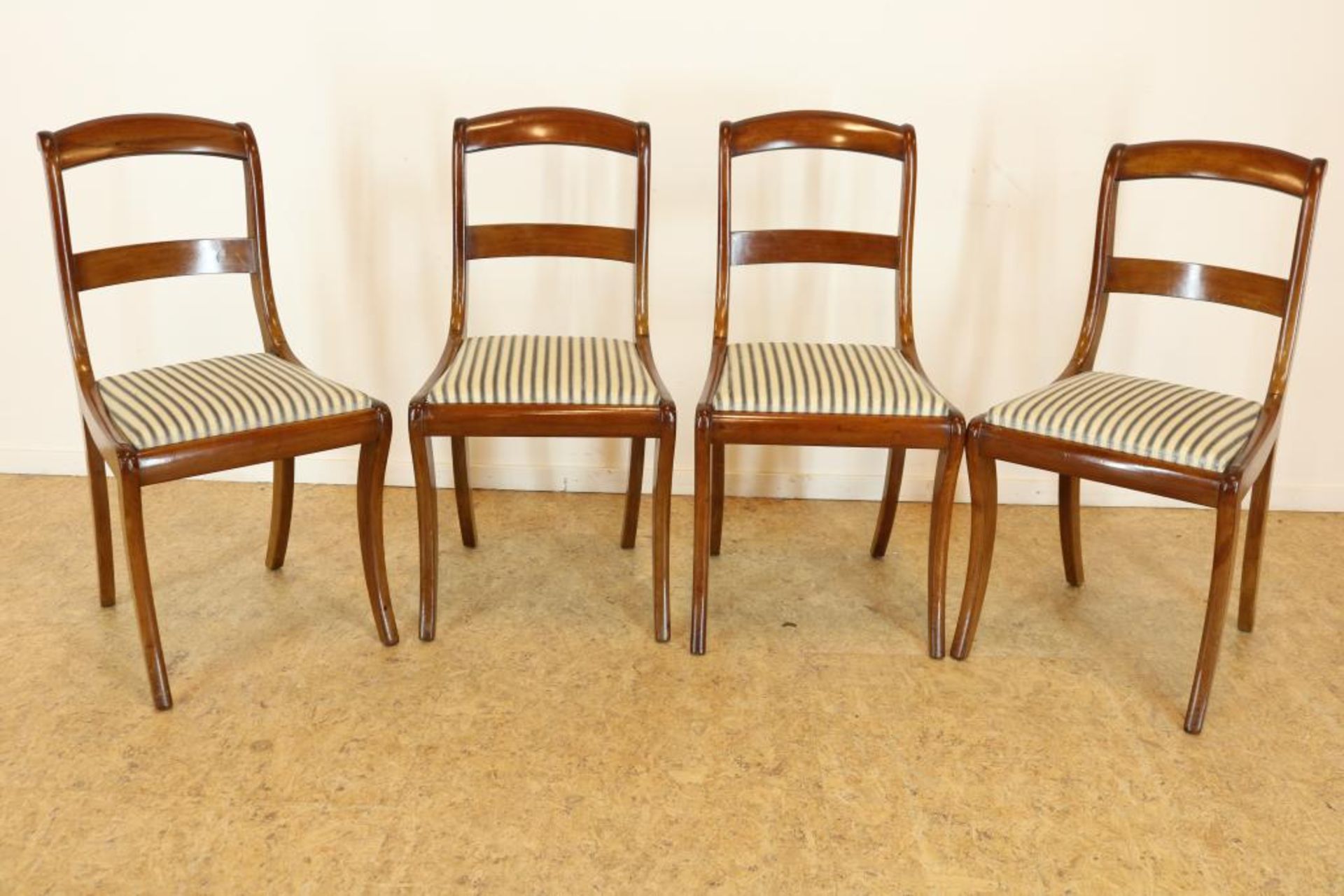 Serie van 4 Biedermeier stoelen
