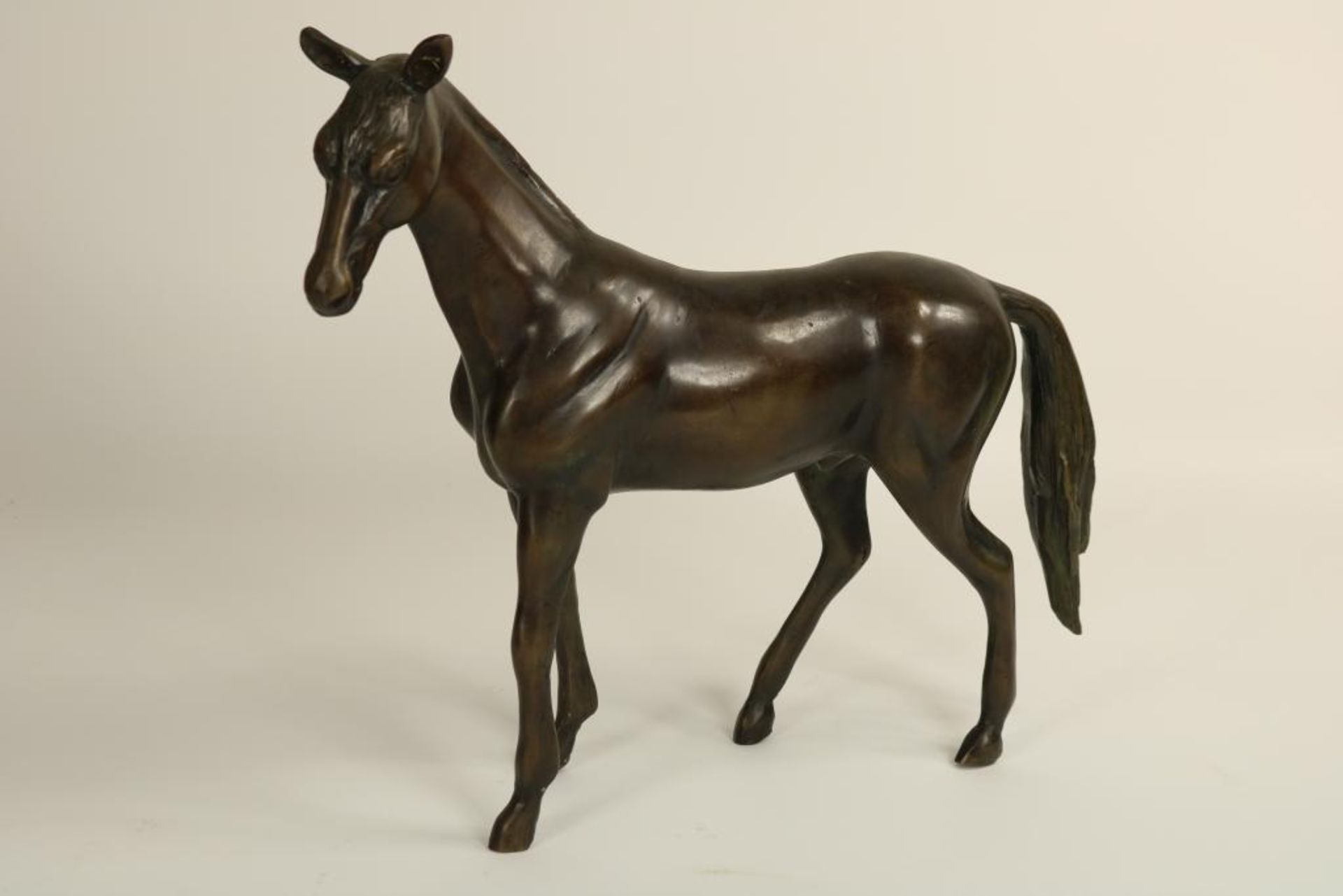 Bronzen sculptuur van paard