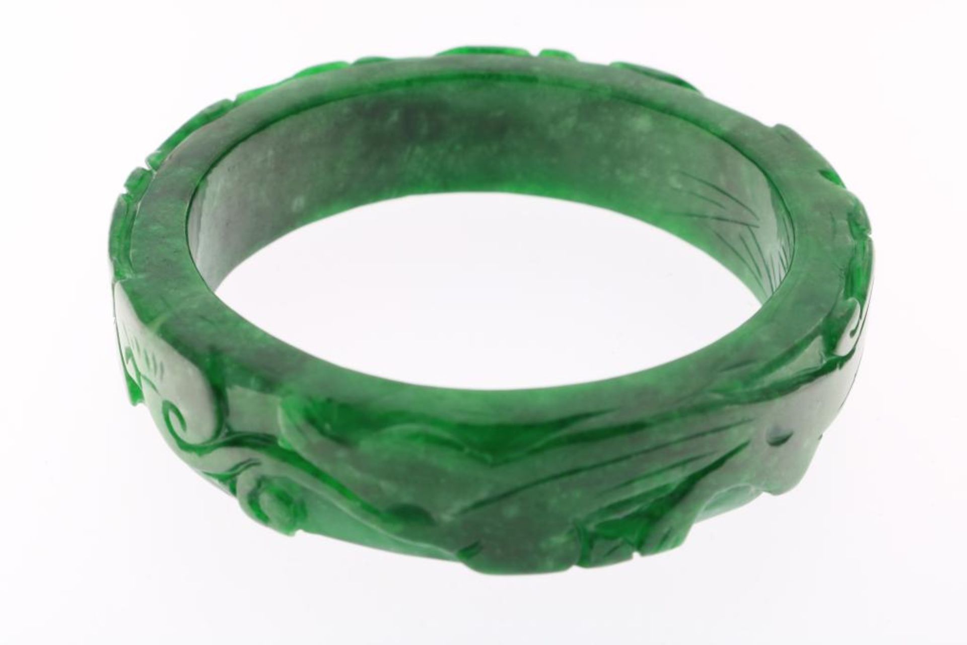 Jade armband met Shou teken, Chinees - Bild 4 aus 5