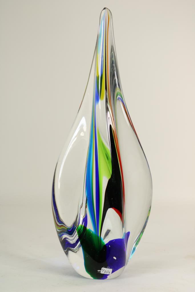 Dikwandig gekleurd glazen druppel - Image 4 of 4