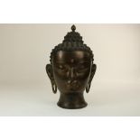 Bronzen Boeddha hoofd, Thailand