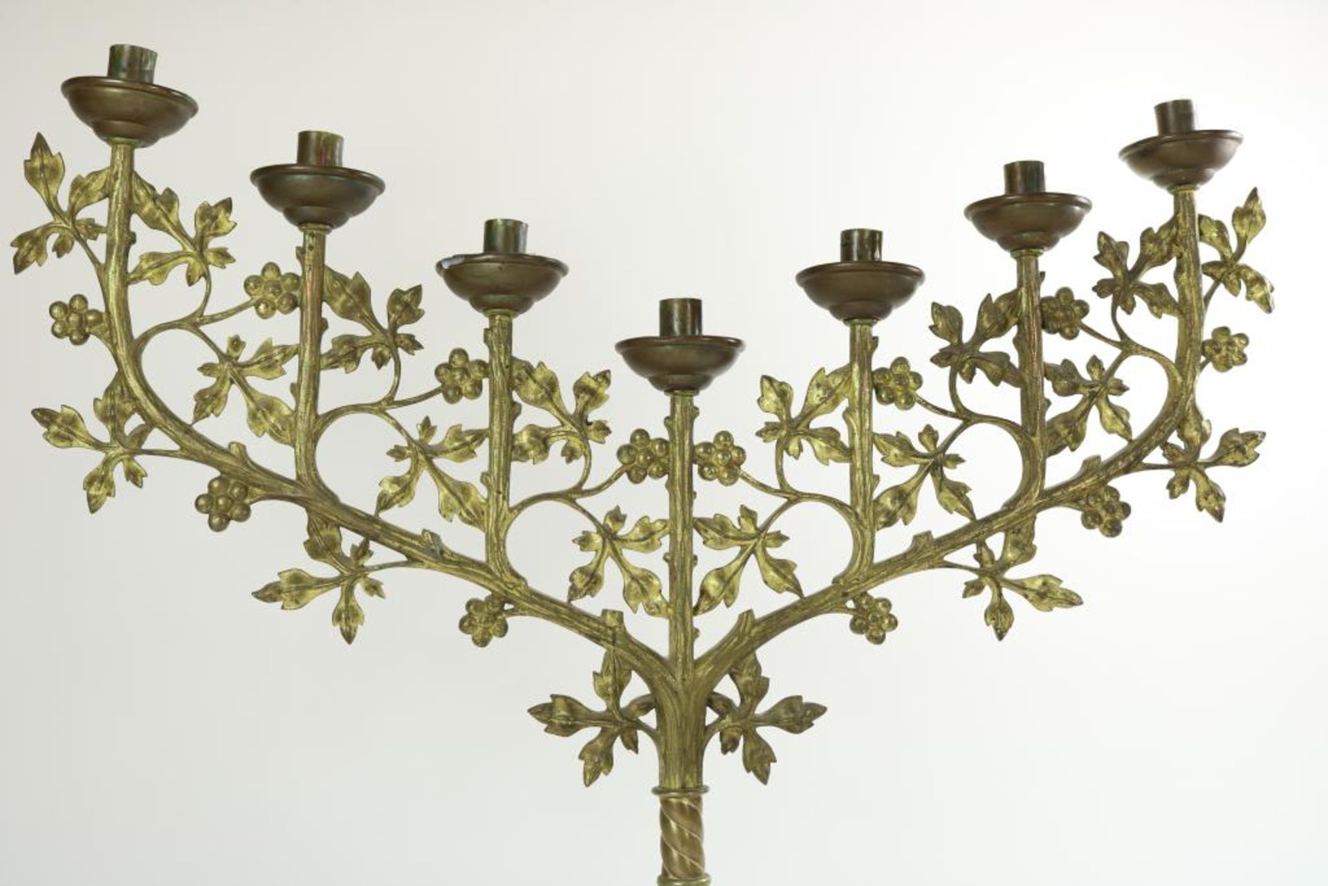 Bronzen religieuze 7 lichts kandelaar - Bild 3 aus 4