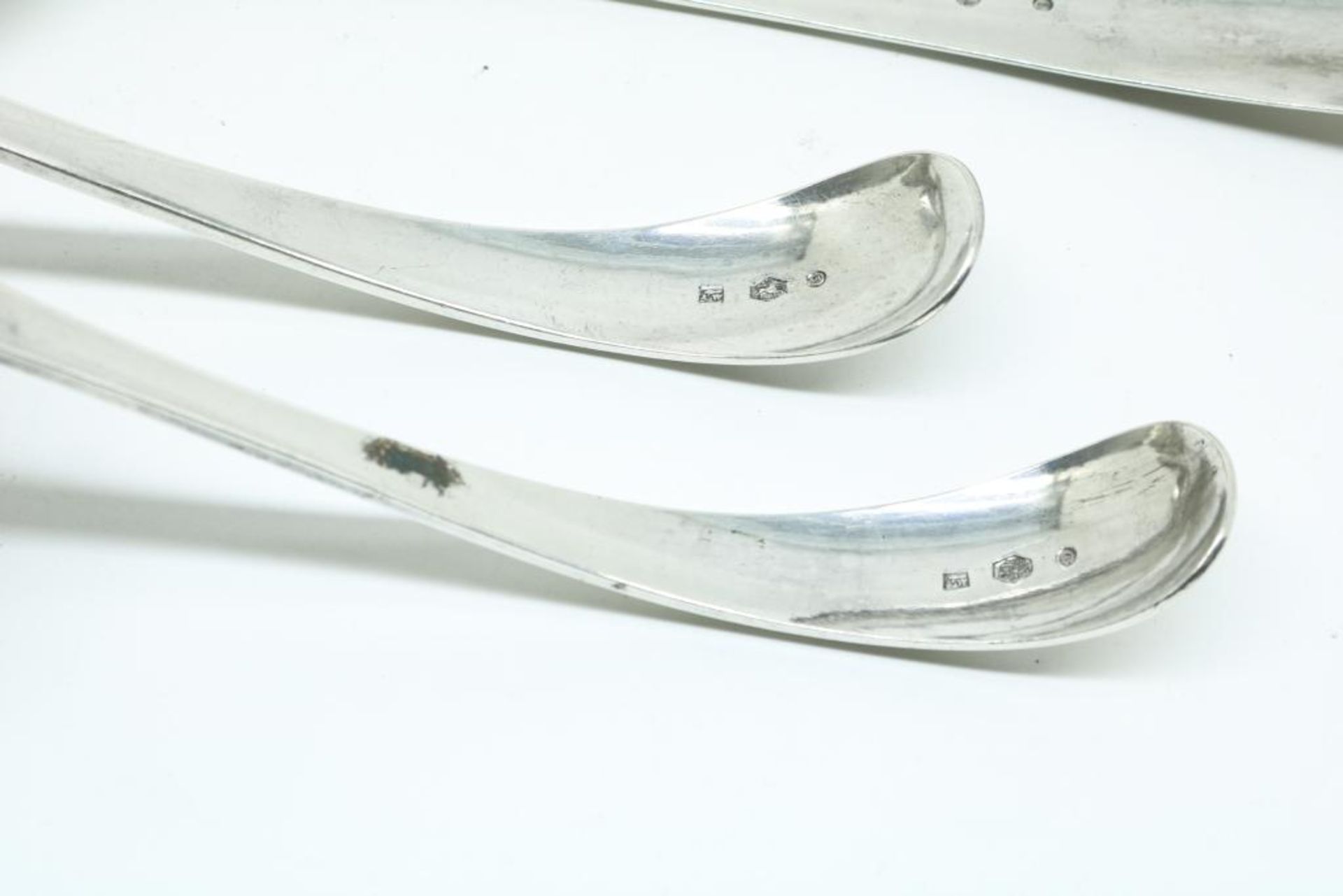 Zilveren dienlepels, dubbel rondfillet - Image 3 of 6