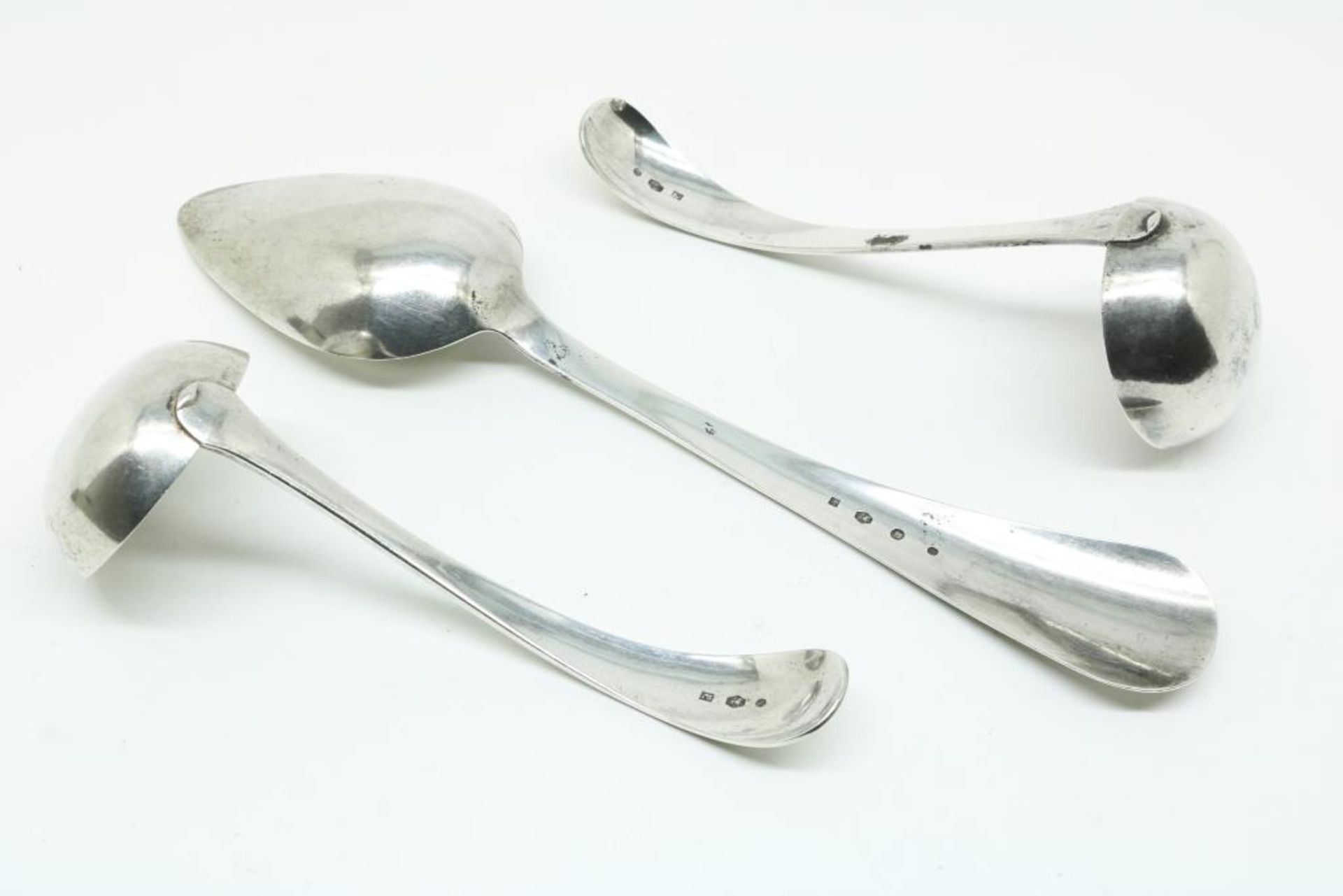 Zilveren dienlepels, dubbel rondfillet - Image 6 of 6
