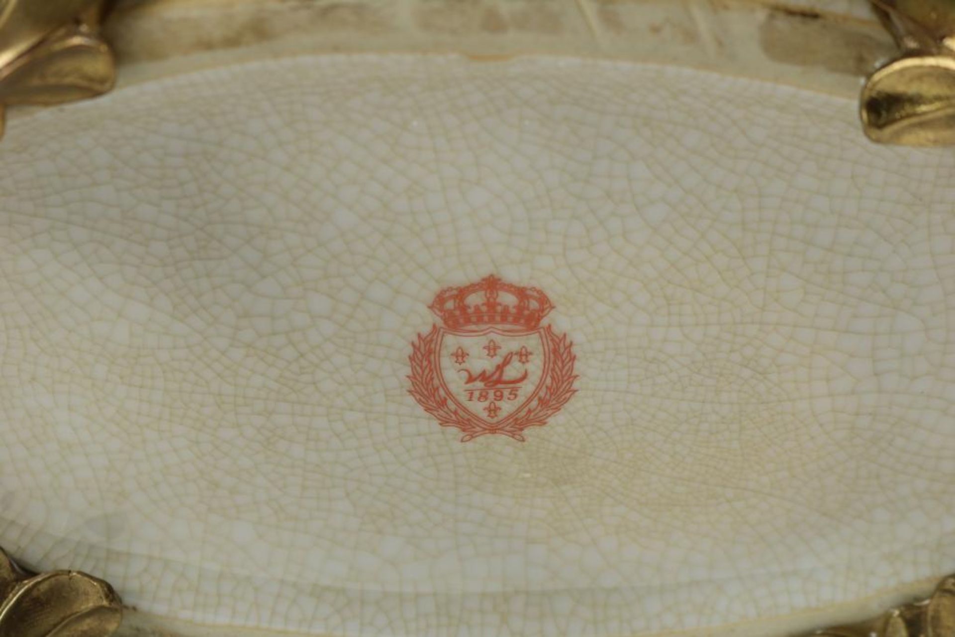 Polychroom porseleinen ovale cachepot - Bild 5 aus 5