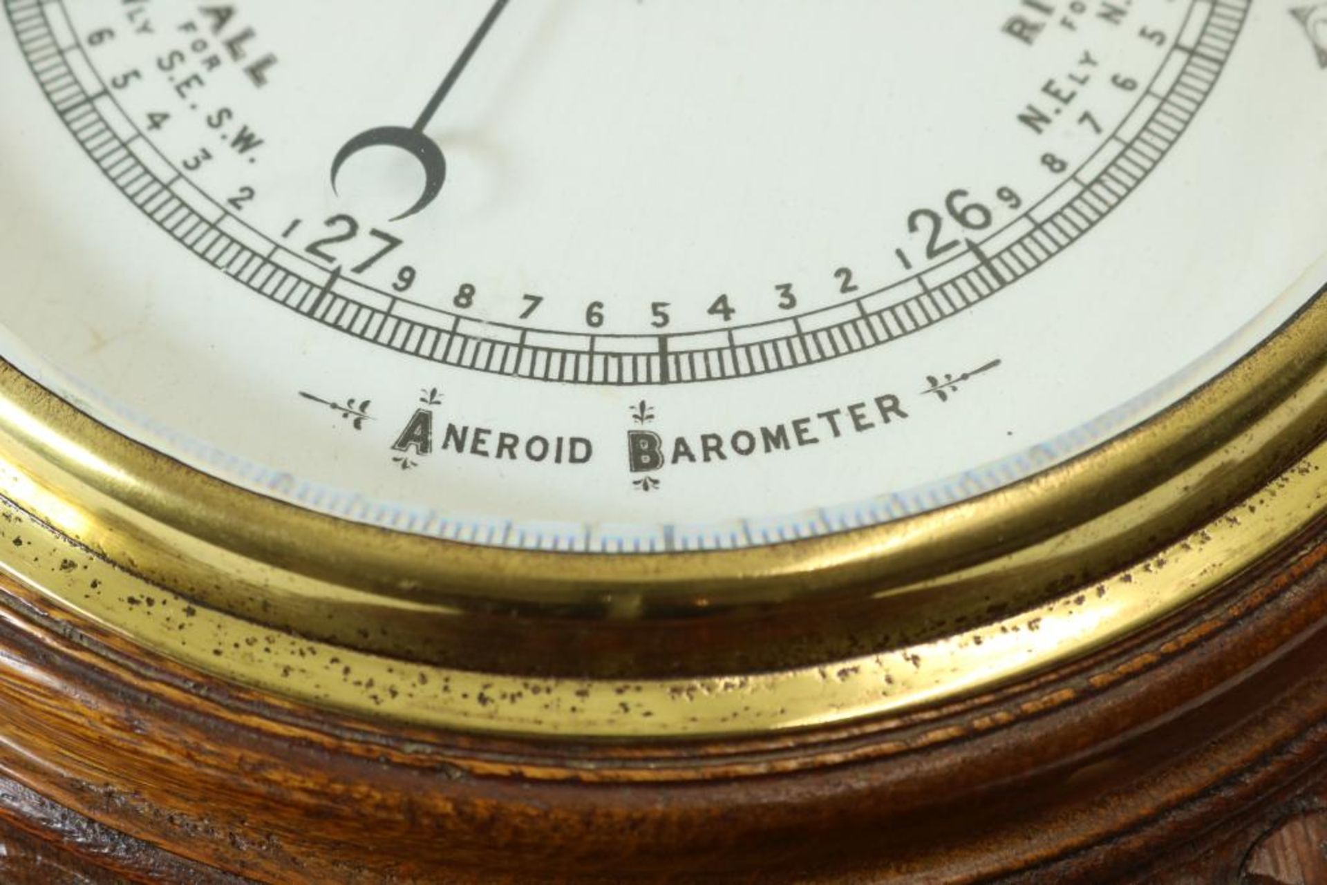 Eiken houten barometer, Engeland - Bild 2 aus 7