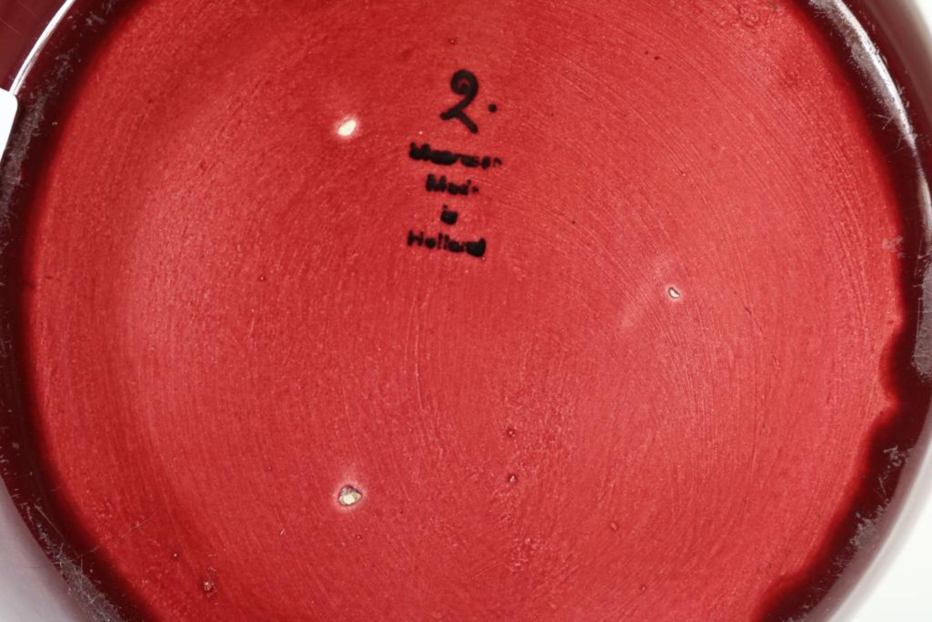 Roodgeglazuurde aardewerk vaas - Bild 3 aus 5