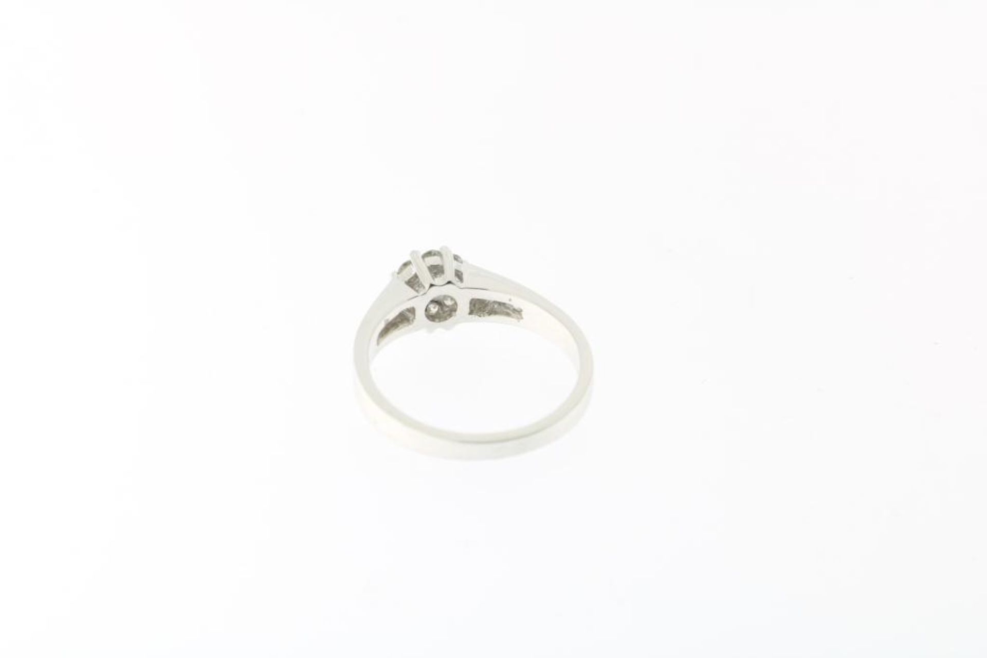 Gouden entourage ring met diamant - Image 2 of 3