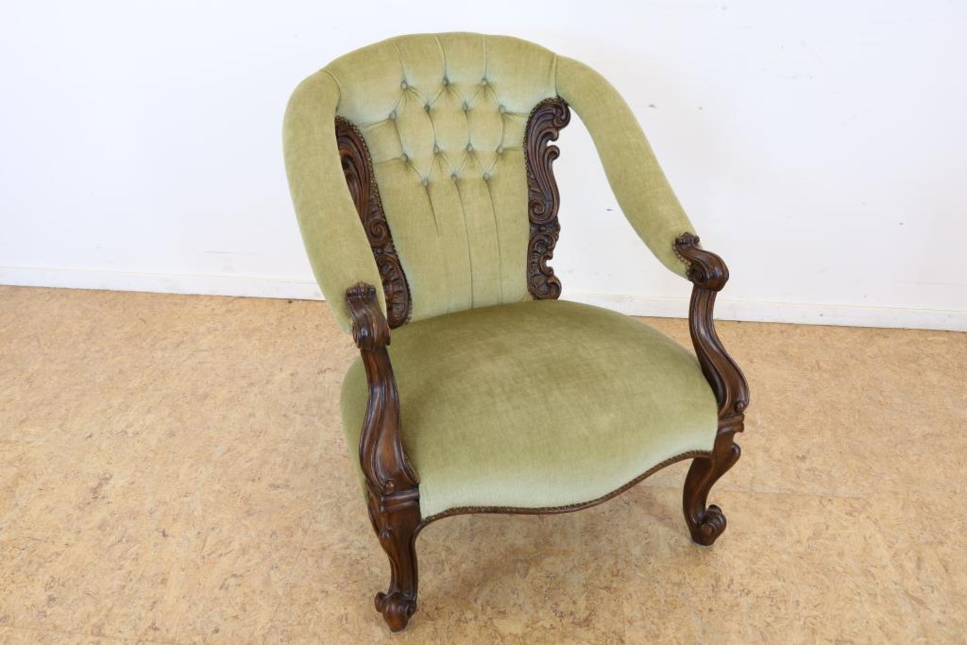 Mahonie Biedermeier armfauteuil