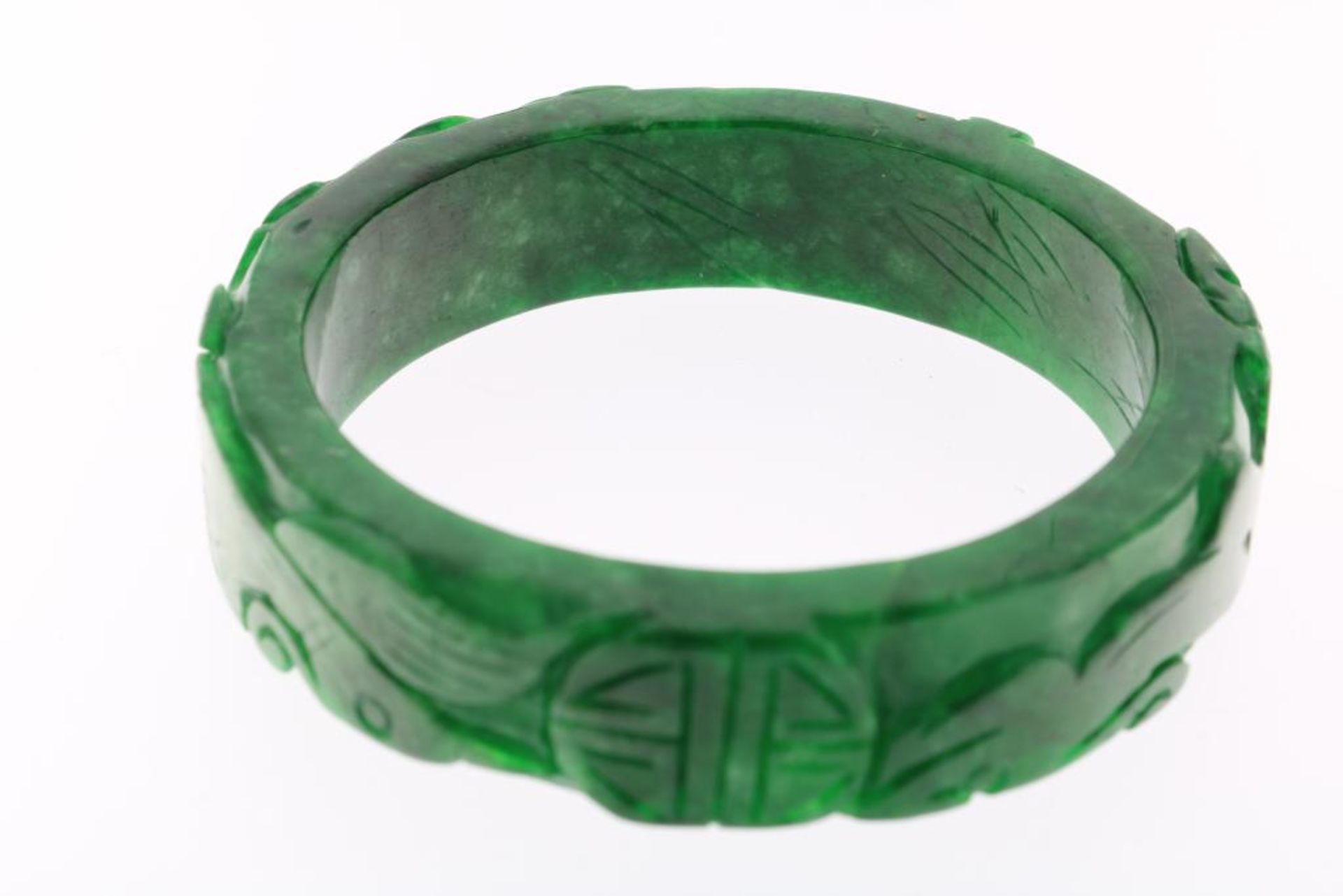 Jade armband met Shou teken, Chinees - Bild 2 aus 5