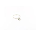 Witgouden solitaire ring, ca. 0,75 ct.