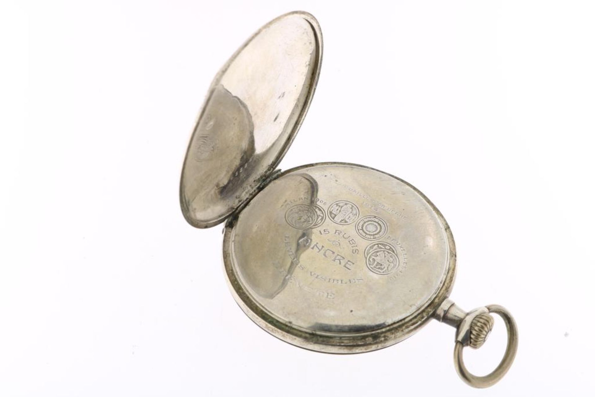 Lot zilver, wo 2 zakhorloges en een pen - Image 4 of 4