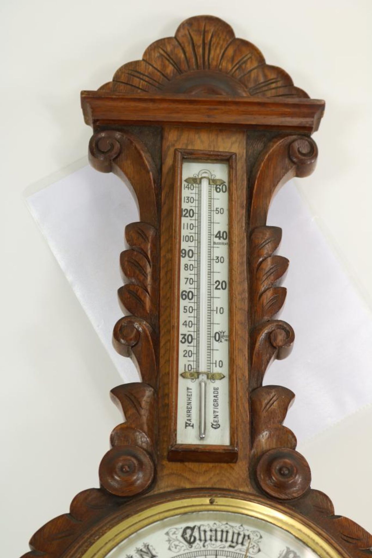 Eiken houten barometer, Engeland - Bild 5 aus 7