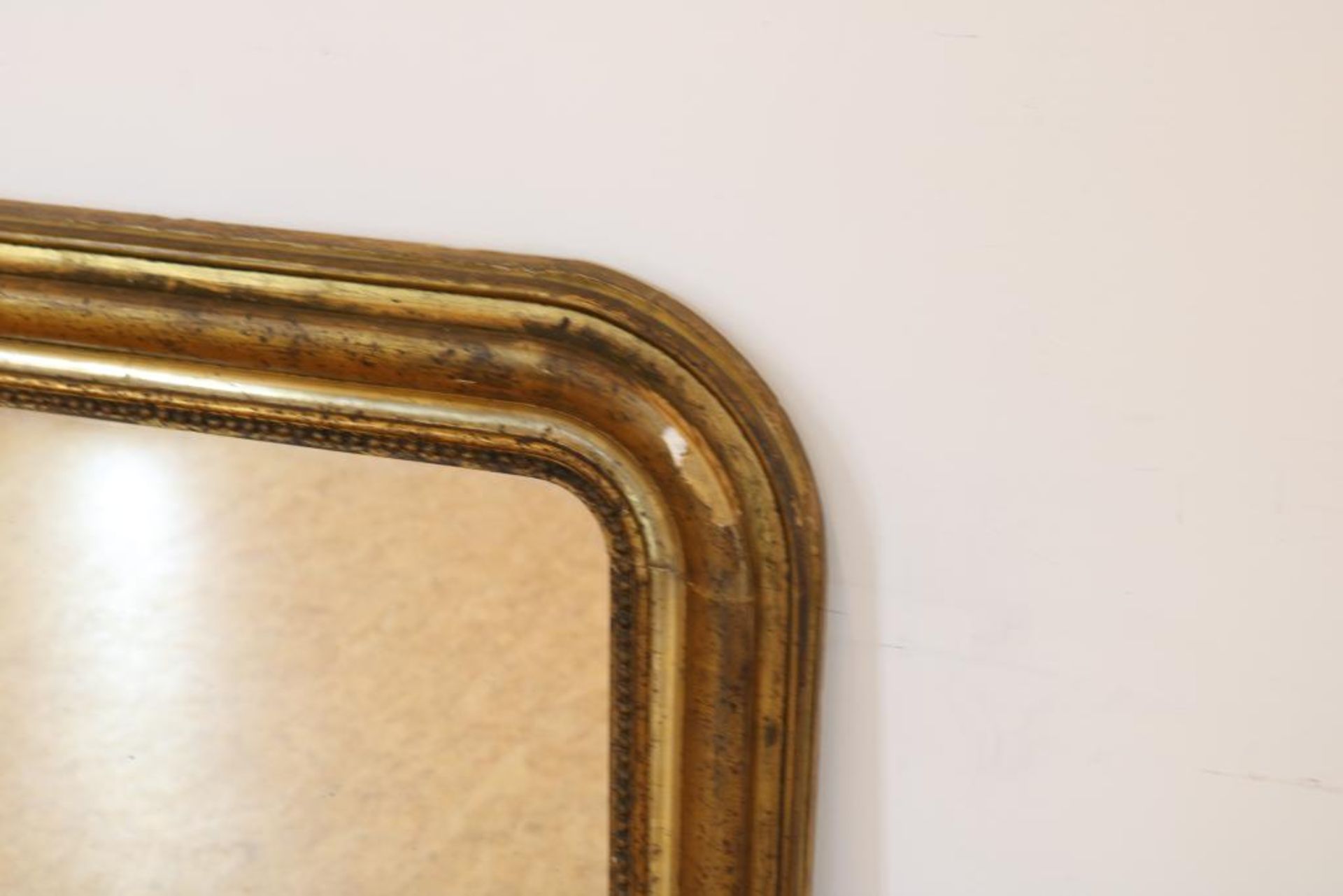 Deels ovale spiegel in goudlaklijst - Bild 2 aus 3