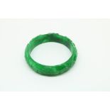 Handgesneden jadeiet armband