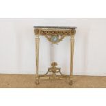 Wit met goudlak Louis XVI console