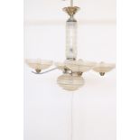 Zeslichts Art Deco lamp glazen schalen