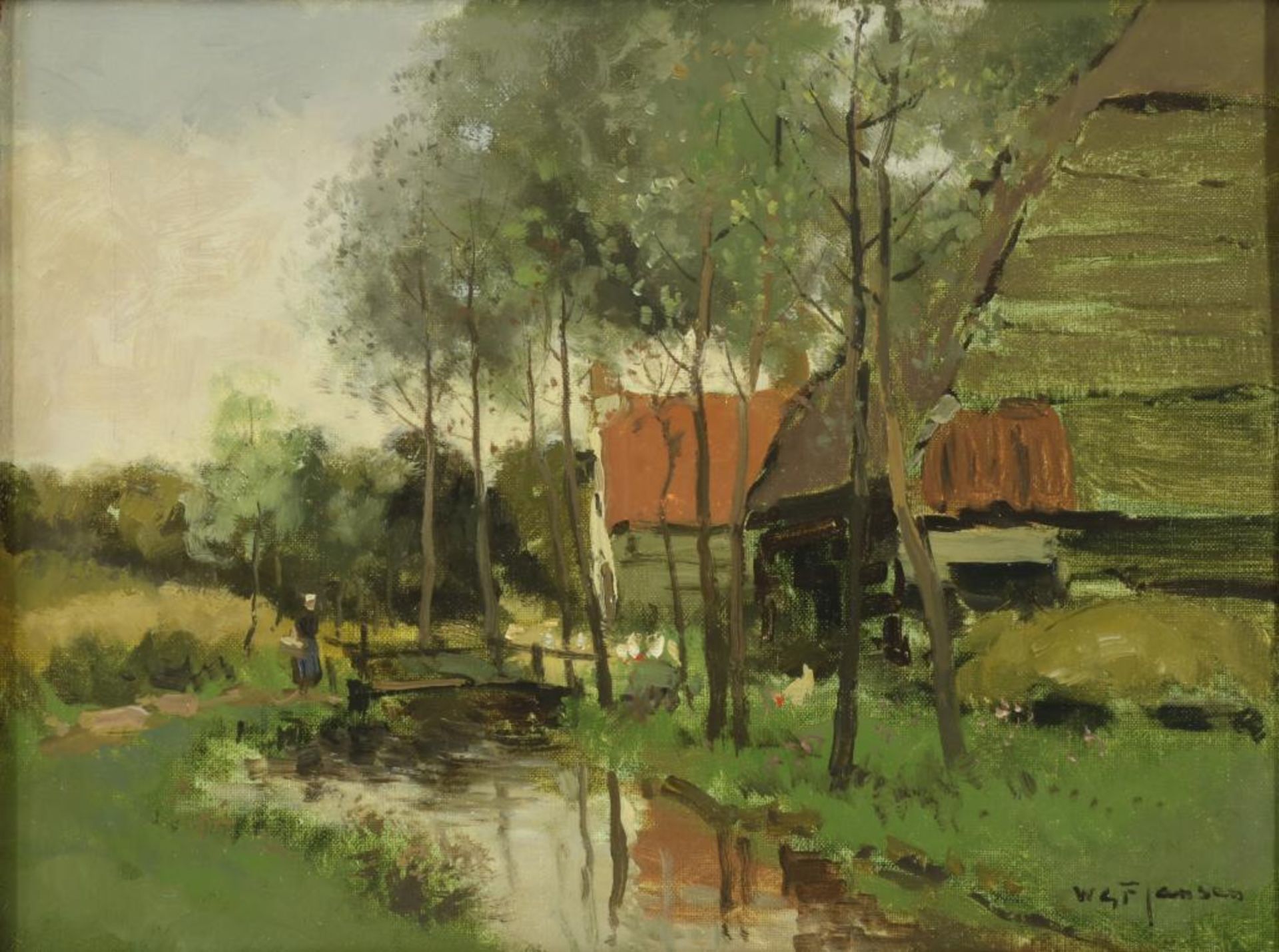 Jansen, W.G.F., boerderij, doek