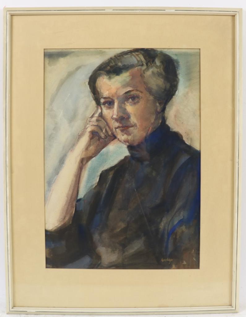 Onbekend, portret van dame - Image 4 of 4
