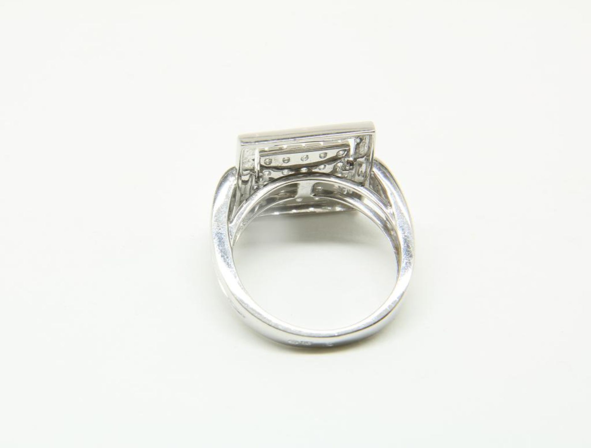 Witgouden ring bezet met diamant - Bild 2 aus 2