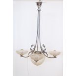 Art Deco lamp met herten