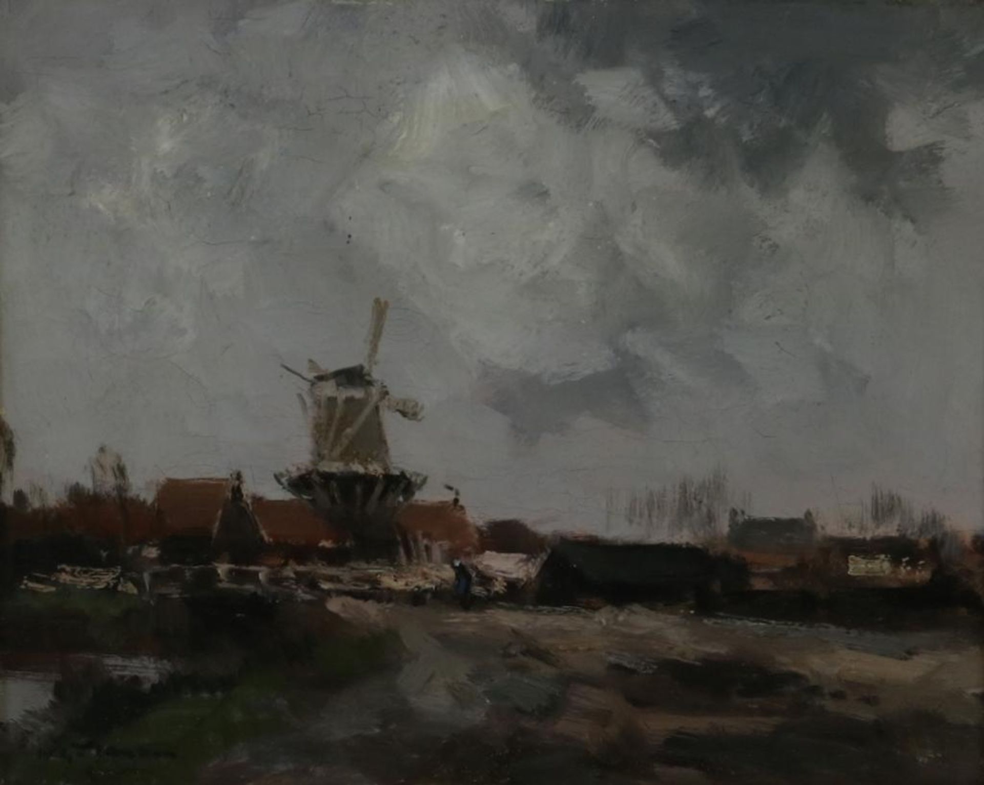 Jansen W.G.F.  molen in landschap