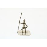 Zilveren miniatuur soldaat, A. Effemans