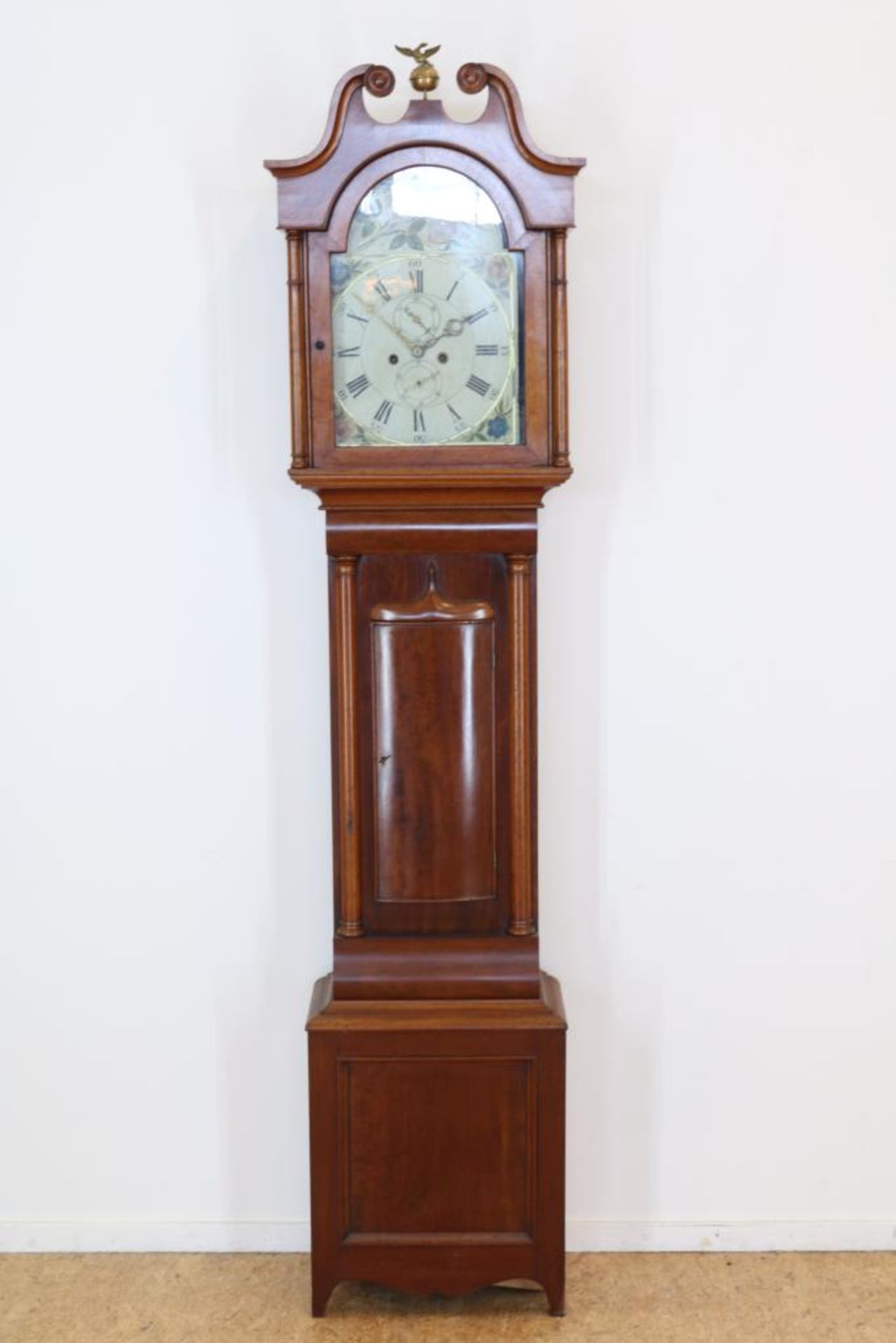 Staand horloge in mahonie kast