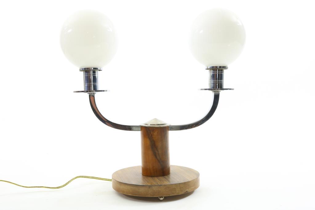 Art Deco tweelichts tafellamp - Image 2 of 2