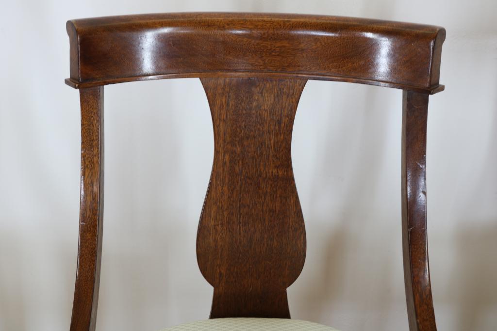 Serie van 6 mahonie stoelen. - Image 2 of 3