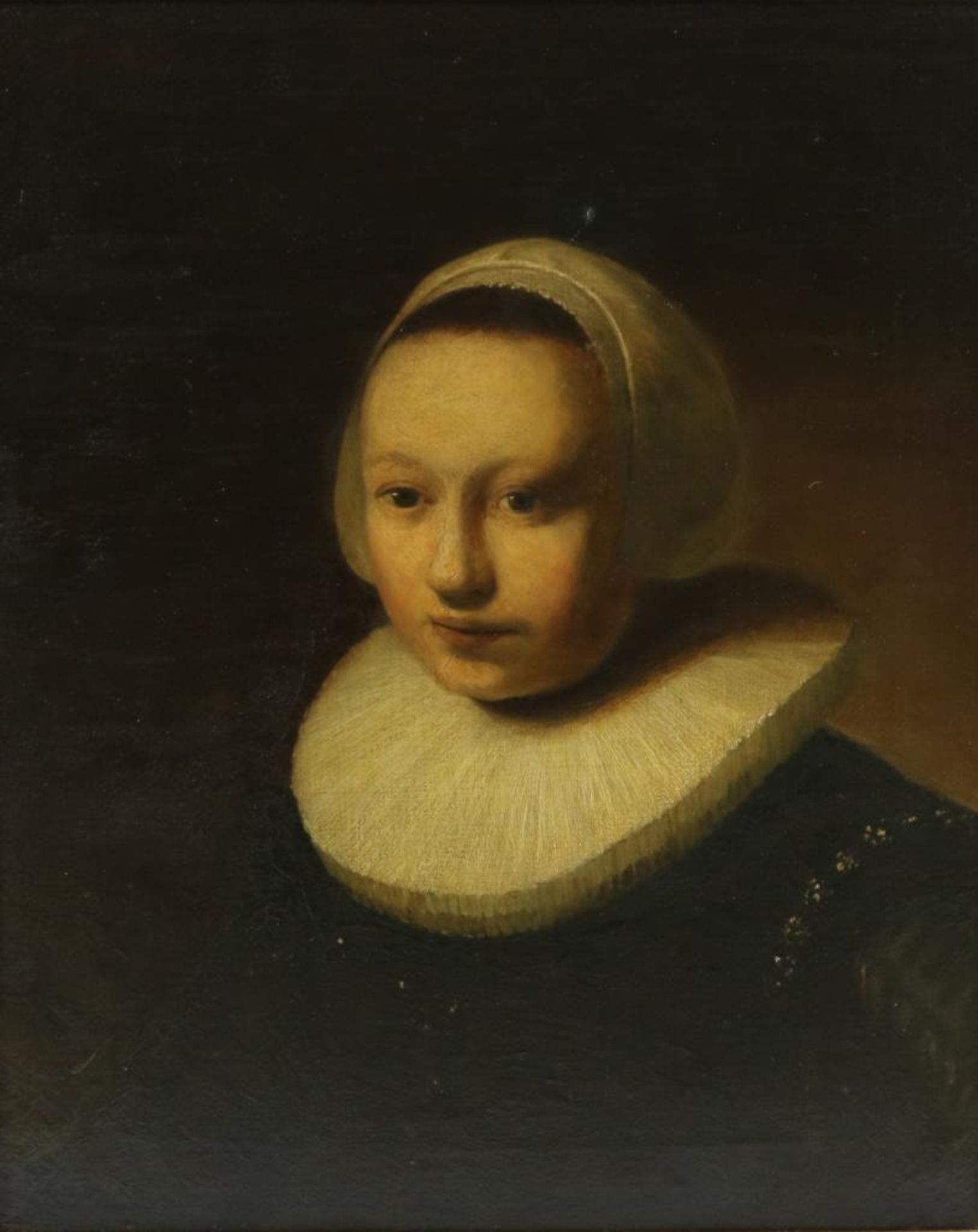Portret van dame met molensteenkraag