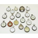 Lot van 20 diverse zakhorloges