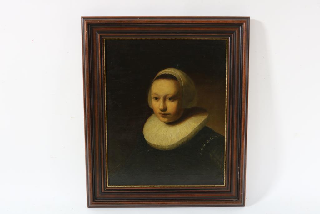Portret van dame met molensteenkraag - Image 2 of 4