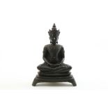 Bronzen zittende Boeddha