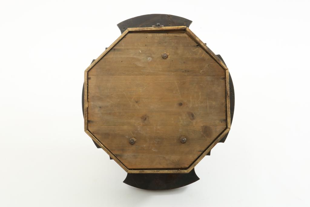 Ronde klok, noten, 19e eeuw - Image 2 of 3