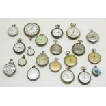 Lot van 20 diverse zakhorloges